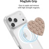 image:imageVelvet Caviar Suction Cup Phone Case Mount Compatible with MagSafe Devices Only  Magnetic Silicone Sticky Phone Grip Holder for iPhone Back of Phone  Mirror Gripper Strawberry MilkToasted Almond Heart