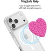 image:imageVelvet Caviar Suction Cup Phone Case Mount Compatible with MagSafe Devices Only  Magnetic Silicone Sticky Phone Grip Holder for iPhone Back of Phone  Mirror Gripper Strawberry MilkOrchid Pink Heart