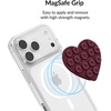 image:imageVelvet Caviar Suction Cup Phone Case Mount Compatible with MagSafe Devices Only  Magnetic Silicone Sticky Phone Grip Holder for iPhone Back of Phone  Mirror Gripper Strawberry MilkBurgundy Heart 20