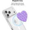 image:imageVelvet Caviar Suction Cup Phone Case Mount Compatible with MagSafe Devices Only  Magnetic Silicone Sticky Phone Grip Holder for iPhone Back of Phone  Mirror Gripper Strawberry MilkPurple Heart