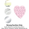 image:imageVelvet Caviar Suction Cup Phone Case Mount Compatible with MagSafe Devices Only  Magnetic Silicone Sticky Phone Grip Holder for iPhone Back of Phone  Mirror Gripper Strawberry MilkStrawberry Milk Jelly Heart