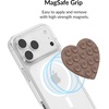 image:imageVelvet Caviar Suction Cup Phone Case Mount Compatible with MagSafe Devices Only  Magnetic Silicone Sticky Phone Grip Holder for iPhone Back of Phone  Mirror Gripper Strawberry MilkCashmere Taupe Heart