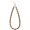 image:imageVELVET CAVIAR Leather Chain Phone Charm Wrist Strap  Cute Lanyard Accessory for Women  Fits all Phone Cases Metallic Brown