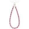 image:imageVELVET CAVIAR Leather Chain Phone Charm Wrist Strap  Cute Lanyard Accessory for Women  Fits all Phone Cases Metallic Pink