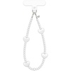image:imageVELVET CAVIAR Phone Charm Wrist Strap  Cute Lanyard Accessory for Women  Compatible with all Phone Cases White Heart