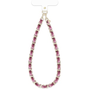 image:imageVELVET CAVIAR Chain Phone Charm Wrist Strap  Cute Lanyard Accessory for Women  Fits all Phone Cases Mauve Pink Velvet