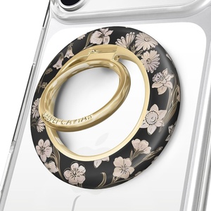 image:imageVELVET CAVIAR Compatible with MagSafe Phone Grip 20  Cute Magnetic Ring Holder  Finger Loop Kickstand  Pop On Accessory for iPhone 17 16 15 14 13 12  Christmas Peppermint PrincessFloral Black