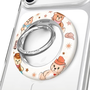 image:imageVELVET CAVIAR Compatible with MagSafe Phone Grip 20  Cute Magnetic Ring Holder  Finger Loop Kickstand  Pop On Accessory for iPhone 17 16 15 14 13 12  Christmas Peppermint PrincessCowboy Teddy