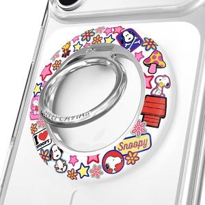 image:imageVELVET CAVIAR Compatible with MagSafe Phone Grip 20  Cute Magnetic Ring Holder  Finger Loop Kickstand  Pop On Accessory for iPhone 17 16 15 14 13 12  Christmas Peppermint PrincessSnoopy Patchwork
