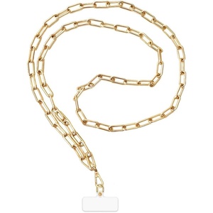 image:imageVELVET CAVIAR Crossbody Phone Strap Lanyard for Women  Cellphone Leash Holder Around Neck  Fits Any Phone CaseGold Chain