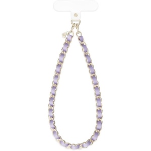 image:imageVELVET CAVIAR Leather Chain Phone Charm Wrist Strap  Cute Lanyard Accessory for Women  Fits All Phone Cases Lilac