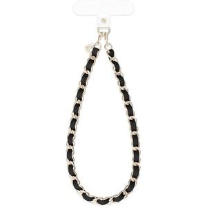 image:imageVELVET CAVIAR Leather Chain Phone Charm Wrist Strap  Cute Lanyard Accessory for Women  Fits all Phone Cases Black