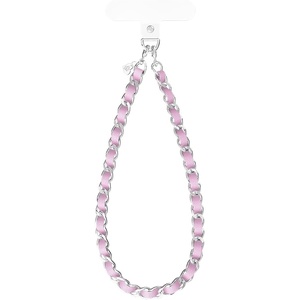 image:imageVELVET CAVIAR Leather Chain Phone Charm Wrist Strap  Cute Lanyard Accessory for Women  Fits all Phone Cases Pink
