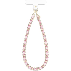 image:imageVELVET CAVIAR Leather Chain Phone Charm Wrist Strap  Cute Lanyard Accessory for Women  Fits all Phone Cases Pink Pearl