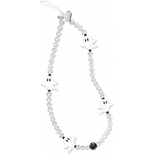 image:imageVELVET CAVIAR Phone Charm Wrist Strap  Cute Beaded Cellphone Wristlet  Lanyard Accessory for Women  Fits all Phone CasesHalloween Ghost