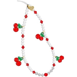 image:imageVELVET CAVIAR Phone Charm Wrist Strap  Cute Beaded Cellphone Wristlet  Lanyard Accessory for Women  Fits all Phone CasesMon Cheri Cherry