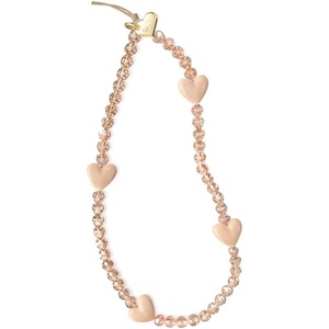image:imageVELVET CAVIAR Phone Charm Wrist Strap  Cute Beaded Cellphone Wristlet  Lanyard Accessory for Women  Fits all Phone CasesNude Heart