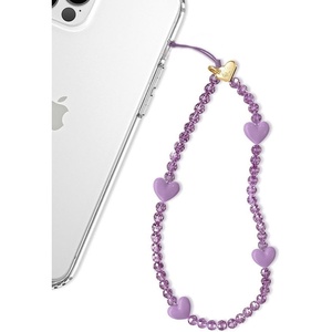 image:imageVELVET CAVIAR Phone Charm Wrist Strap  Cute Beaded Cellphone Wristlet  Lanyard Accessory for Women  Fits all Phone CasesPurple Hearts
