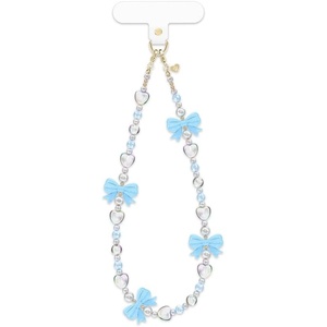 image:imageVELVET CAVIAR Phone Charm Wrist Strap  Cute Lanyard Accessory for Women  Compatible with all Phone Cases French Blue Bow