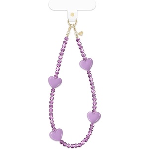 image:imageVELVET CAVIAR Phone Charm Wrist Strap  Cute Lanyard Accessory for Women  Compatible with all Phone Cases Purple Heart