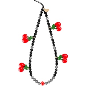 image:imageVELVET CAVIAR Phone Charm Wrist Strap  Cute Lanyard Accessory for Women  Compatible with all Phone CasesCherry on Top