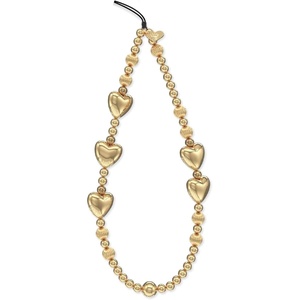 image:imageVELVET CAVIAR Phone Charm Wrist Strap  Cute Lanyard Accessory for Women  Compatible with all Phone CasesMetallic Gold Heart