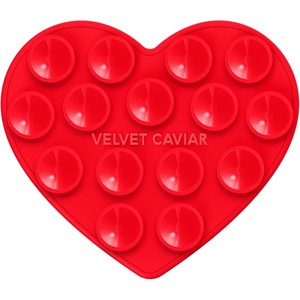 image:imageVelvet Caviar Suction Cup Phone Case Mount Compatible with MagSafe Devices Only  Magnetic Silicone Sticky Phone Grip Holder for iPhone Back of Phone  Mirror Gripper Strawberry MilkRed Heart