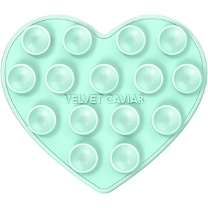 image:imageVelvet Caviar Suction Cup Phone Case Mount Compatible with MagSafe Devices Only  Magnetic Silicone Sticky Phone Grip Holder for iPhone Back of Phone  Mirror Gripper Strawberry MilkMint Jelly Heart