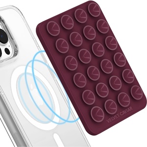 image:imageVelvet Caviar Suction Cup Phone Case Mount Compatible with MagSafe Devices Only  Magnetic Silicone Sticky Phone Grip Holder for iPhone Back of Phone  Mirror Gripper Strawberry MilkBurgundy 1990