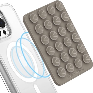 image:imageVelvet Caviar Suction Cup Phone Case Mount Compatible with MagSafe Devices Only  Magnetic Silicone Sticky Phone Grip Holder for iPhone Back of Phone  Mirror Gripper Strawberry MilkGrey