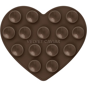image:imageVelvet Caviar Suction Cup Phone Case Mount Compatible with MagSafe Devices Only  Magnetic Silicone Sticky Phone Grip Holder for iPhone Back of Phone  Mirror Gripper Strawberry MilkEspresso Brown Heart