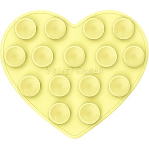 image:imageVelvet Caviar Suction Cup Phone Case Mount Compatible with MagSafe Devices Only  Magnetic Silicone Sticky Phone Grip Holder for iPhone Back of Phone  Mirror Gripper Strawberry MilkButter Yellow Heart