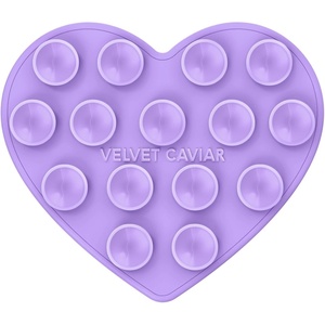 image:imageVelvet Caviar Suction Cup Phone Case Mount Compatible with MagSafe Devices Only  Magnetic Silicone Sticky Phone Grip Holder for iPhone Back of Phone  Mirror Gripper Strawberry MilkPurple Heart