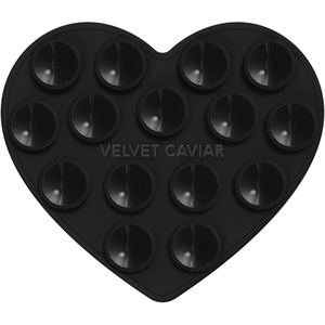 image:imageVelvet Caviar Suction Cup Phone Case Mount Compatible with MagSafe Devices Only  Magnetic Silicone Sticky Phone Grip Holder for iPhone Back of Phone  Mirror Gripper Strawberry MilkBlack Heart