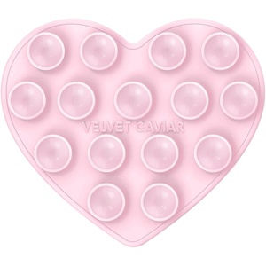 image:imageVelvet Caviar Suction Cup Phone Case Mount Compatible with MagSafe Devices Only  Magnetic Silicone Sticky Phone Grip Holder for iPhone Back of Phone  Mirror Gripper Strawberry MilkStrawberry Milk Jelly Heart
