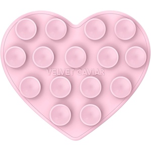 image:imageVelvet Caviar Suction Cup Phone Case Mount Compatible with MagSafe Devices Only  Magnetic Silicone Sticky Phone Grip Holder for iPhone Back of Phone  Mirror Gripper Strawberry MilkStrawberry Milk Heart