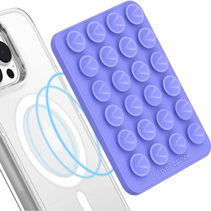 image:imageVelvet Caviar Suction Cup Phone Case Mount Compatible with MagSafe Devices Only  Magnetic Silicone Sticky Phone Grip Holder for iPhone Back of Phone  Mirror Gripper Strawberry MilkPurple