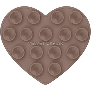 image:imageVelvet Caviar Suction Cup Phone Case Mount Compatible with MagSafe Devices Only  Magnetic Silicone Sticky Phone Grip Holder for iPhone Back of Phone  Mirror Gripper Strawberry MilkCashmere Taupe Heart
