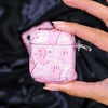 image:imageVELVET CAVIAR Compatible with AirPods 4 Case with Keychain  Cute Protective Hard 4th Generation Cases for Women  Cow PrintGhosted Pink Glitter