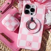 image:imageVELVET CAVIAR Compatible with AirPods 4 Case with Keychain  Cute Protective Hard 4th Generation Cases for Women  Cow PrintPink Vibe Checkered