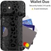 image:imageVELVET CAVIAR Compatible with iPhone 11 and iPhone XR Wallet Case with Credit Card Holder for Women  Slim Protective Phone Cases  Black Leopard Print