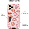 image:imageVELVET CAVIAR Compatible with iPhone 12 Pro Max Wallet Case for Women  Credit Card Holder  Slim Protective Design 8ft Drop Tested  Holographic Blue Pink MarbleNude Lips
