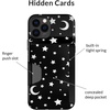 image:imageVELVET CAVIAR Compatible with iPhone 1212 Pro Wallet Case for Women  Credit Card Holder  Slim Protective Design 8ft Drop Tested  Holographic Blue Pink MarbleWhite Stars and Moon