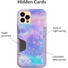 image:imageVELVET CAVIAR Compatible with iPhone 1212 Pro Wallet Case for Women  Credit Card Holder  Slim Protective Design 8ft Drop Tested  Holographic Blue Pink MarblePastel Galaxy