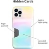 image:imageVELVET CAVIAR Compatible with iPhone 13 Pro Wallet Case for Women  Credit Card Holder  Slim Protective Design 8ft Drop Tested  Holographic Blue Pink MarbleIridescent White Opal