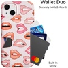 image:imageVELVET CAVIAR Compatible with iPhone 14 Wallet Case for Women  Credit Card Holder Slot  Cute Slim amp Protective Wallet Phone Cases 8ft Drop Tested  Black Leopard PrintNude Lips