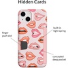 image:imageVELVET CAVIAR Compatible with iPhone 14 Wallet Case for Women  Credit Card Holder Slot  Cute Slim amp Protective Wallet Phone Cases 8ft Drop Tested  Black Leopard PrintNude Lips