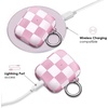 image:imageVelvet Caviar Compatible with AirPods Case 2nd and 1st Generation  Cute Protective Hard Cover for Women  Neon YellowPink Vibe Checkered