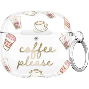 image:imageVELVET CAVIAR Compatible with AirPods 4 Case with Keychain  Cute Protective Hard 4th Generation Cases for Women  Cow PrintCoffee Please