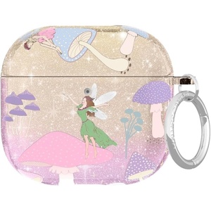 image:imageVELVET CAVIAR Compatible with AirPods 4 Case with Keychain  Cute Protective Hard 4th Generation Cases for Women  Cow PrintEnchanted Mushroms